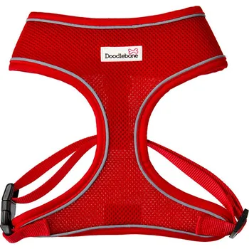 Postroj pro psa Doodlebone Postroj Airmesh Red - DOPRODEJ - XS, XL Velikost: XS