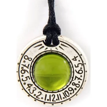 Hodiny Náhrdelník a sluneční hodiny Jupiter - zelený kámen