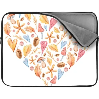 pouzdro na notebook Sablio Obal na notebook Podzimní srdce - 13"