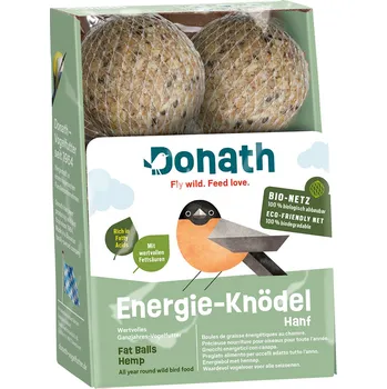 Pro ptáka Donath Lojové koule Energie Knödel s konopím, v organické síťce 6 ks