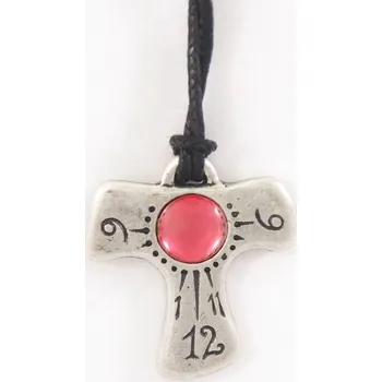 Hodiny Náhrdelník a sluneční hodiny Tau - růžový kámen