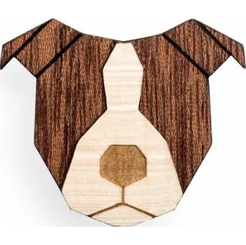 Brož Bewooden dřevěná brož Staffordshire Bull Terrier Brooch