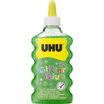 Kancelářské lepidlo Uhu Glitter Glue Green Maxi - třpytkové lepidlo pro dekorace 185 g / 177 ml 185 gram