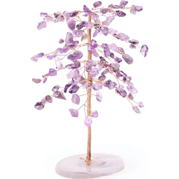 Drahý kámen Magieprirody.cz Ametyst stromeček štěstí 16 cm na Achátovém plátu #ZB185