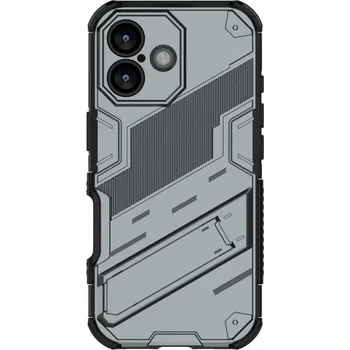 Pouzdro na mobilní telefon Odolný ochranný kryt se stojánkem pro iPhone 17 - šedý