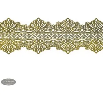 Jedlá dekorace na dort K-Decor Cukrová krajka – zlatá - šířka 8 cm