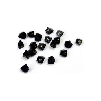 Dárková visačka Cenovky Q 3D, 6 x 9 mm, náhradní číslo "00", zlatý prolis, 20 ks