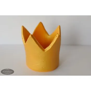 Jedlá dekorace na dort Cukrová dekorace – zlatá korunka