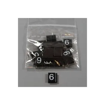 Dárková visačka Cenovky Q 6, 8 x 12 mm, náhradní číslo "6", 20 ks