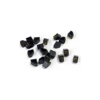 Dárková visačka Cenovky Q 3D, 6 x 9 mm, náhradní znak "Kč", zlatý prolis, 20 ks