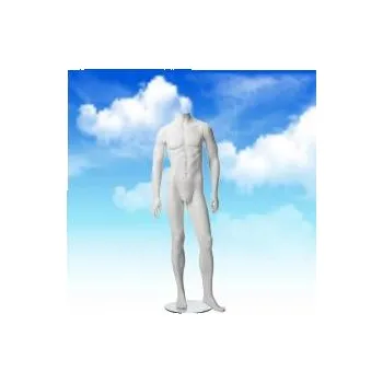 Figurína Figurína, manekýna pánská MARVIN 02 matná bílá, bez hlavy