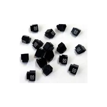 Dárková visačka Cenovky Q 3D, 6 x 9 mm, náhradní číslo "00", bílý prolis, 20 ks