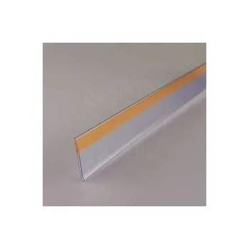 Lišty na cenovky, cenovková lišta samolepicí, 40 x 1250 mm, průhledná