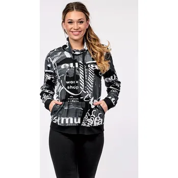 Dámská mikina Šedočerná dámská mikina se stojáčkem a kapsami 687 velikost 3XL