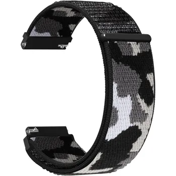 Chytré hodinky Nylonový řemínek kamufláž 18mm Barevná varianta: Černá kamufláž