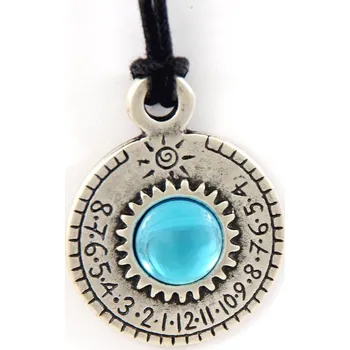 Hodiny Náhrdelník a sluneční hodiny Saturn - tyrkysový kámen