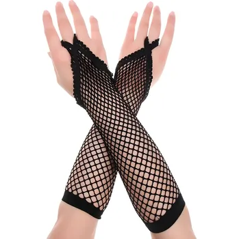 Rukavice Dlouhé síťované rukavice - černé