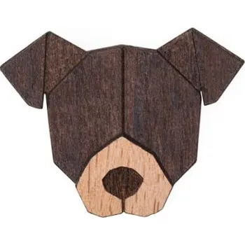 Brož Bewooden dřevěná brož American Pit Bull Terrier Brooch