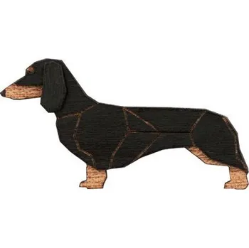 Brož Bewooden dřevěná brož Walking Dachshund Brooch