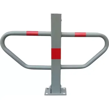 parkovací zábrana Stříbrná ocelová sklopná zábrana - šířka 78 cm, výška 60 cm