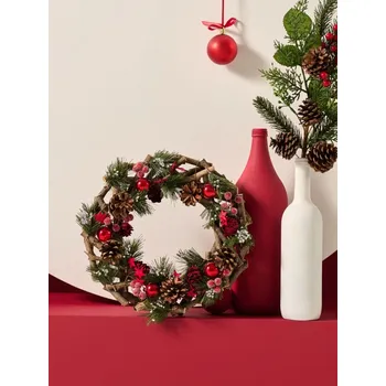 Vánoční dekorace Sinsay - Dekorativní vánoční věnec - béžová - 319FM-08X - 319FM-08X-ONE