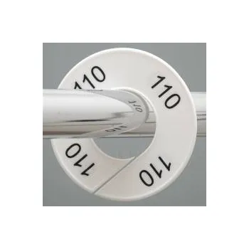 Ramínko Velikostní kruh, značení na štendr "110", bílý, černé písmo, 1ks