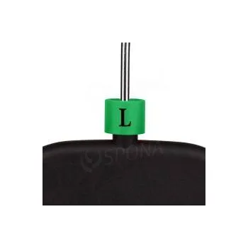 Ramínko Minireitery, značení na ramínka "L", zelená barva, černý potisk, 25ks
