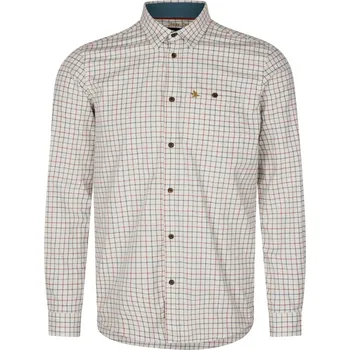 Pánská košile Seeland - Oxford střelecká košile pánská Grape leaf-Terracotta check Červená XL