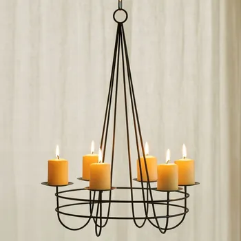 Svícen BOLTZE Závěsný svícen Odo černý M 63 cm