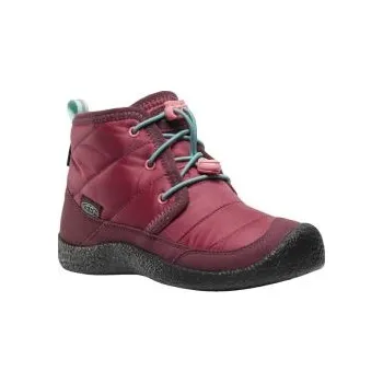 Dětská treková obuv KEEN HOWSER II CHUKKA WP K beaujolais/pool blue US 11 / EU 29,0 / UK 10 / 18 cm; Červená obuv + DÁREK DLE VÝBĚRU!
