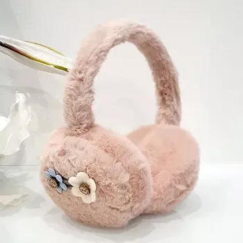 Rukavice Zimní sluchátka na uši dívčí - růžová