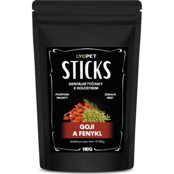 Pamlsek pro psa Lyopet Dentální tyčinky s goji a fenyklem Medium 180 g