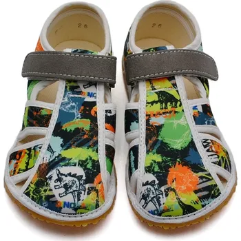 Chlapecké bačkory Barefoot bačkory JONAP HOME NEW zelený dino Velikost: 29,5