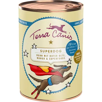 Krmivo pro psa Terra Canis Konzerva Superdog Kuře s červenou řepou, mangem a superfoods 400 g