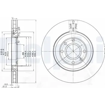 Brzdový kotouč DELPHI BG3529 Brzdový kotouč (BG3529)