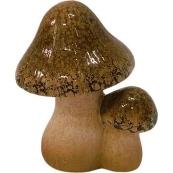 Keramický srostlý dvojhřib hnědý, 11,7 cm