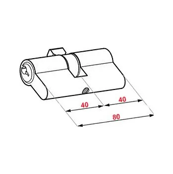 Vložka do dveří Vložka zámku cylindrická nikl 40/ 35, 40, 45, 50, 55mm Barva: nikl, Délka: 40/40