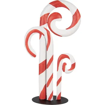 Vánoční dekorace tři peprmintová lízátka Candy cane – 24x11x46 cm