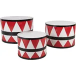 Vánoční dekorace sada tří červených bubnů – 47/39/31 cm + doprava zdarma