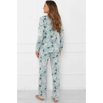Dámské noční prádlo Dámské pyžamo Italian Fashion Sekvoj - bavlna Mátová L