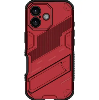 Pouzdro na mobilní telefon Odolný ochranný kryt se stojánkem pro iPhone 17 - červený