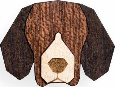 Bewooden dřevěná brož Beagle Brooch