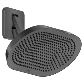 Sprchová hlavice Axor ShowerSphere - Hlavová sprcha 370/220 2jet EcoSmart, s nastavitelným sprchovým ramenem, kartáčovaný černý chrom 39746340