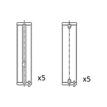 Motor automobilu FAI AutoParts BM1034-STD Hlavní ložiska klikového hřídele (BM1034-STD)