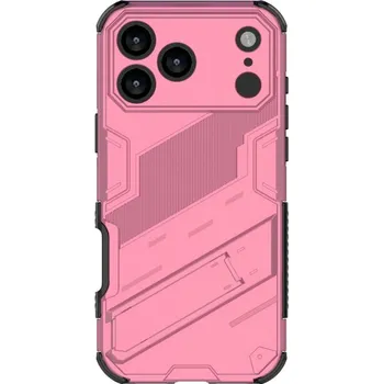 Pouzdro na mobilní telefon Odolný ochranný kryt se stojánkem pro iPhone 17 Pro - růžový