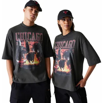 Tričko s krátkým rukávem New Era NBA WASHED GRAPHIC CHICAGO BULLS černé 60684355 - XL | UK 14 | US 15