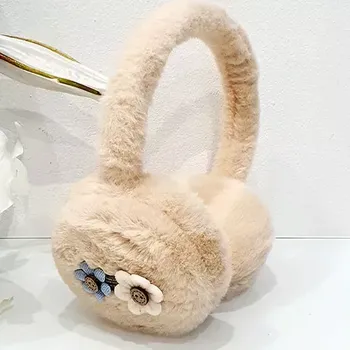 Rukavice Zimní sluchátka na uši dívčí - béžová
