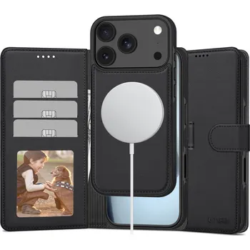 Pouzdro na mobilní telefon KRYT TECH-PROTECT WALLET MAGSAFE IPHONE 17 PRO MATTE BLACK