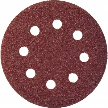 Brusný kotouč Brusný kotouč na suchý zip s otvory pro odsávání prachu, brusný papír zrnitosti 100, 125 mm, 50 ks TA1014