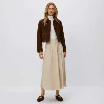 Dámská sukně Reserved - Manšestrová maxi sukně - béžová - 701EH-08X - 701EH-08X-M